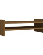 vidaXL Stojan na monitor medovo-hnedý 50x27x15 cm masívna borovica