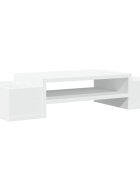 vidaXL Stojan na monitor s policou biely 50x27x15 cm kompozitné drevo