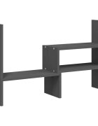 vidaXL Stojan na monitor sivý (39-72)x17x43 cm masívna borovica