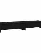 vidaXL Stojan na monitor so zásuvkami čierny dub 100x27x15 cm umelé drevo