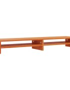 vidaXL Stojan na monitor voskovo-hnedý 100x24x13 cm masívna borovica