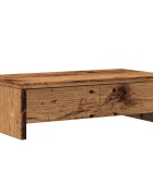 vidaXL Stojan na monitor zásuvky staré drevo 50x27x15 cm kompoz. drevo