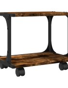 vidaXL Stojan na tlačiareň 2-posch. dymový dub 41x28x335cm kom. drevo