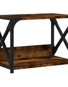 vidaXL Stojan na tlačiareň 2-posch. dymový dub 44x26x315cm kom. drevo