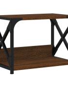 vidaXL Stojan na tlačiareň 2-posch. hnedý dub 44x26x315cm komp. drevo