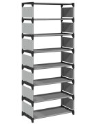 vidaXL Stojan na topánky 8-vrstvový sivý 54x28x124 cm netkaná látka