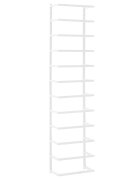 vidaXL Stojan na uteráky biely 24x12x96 cm oceľ