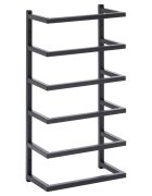 vidaXL Stojan na uteráky čierny 24x12x48 cm oceľ