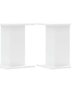 vidaXL Stojany na reproduktor 2 ks biele 30x30x40 cm kompozitné drevo
