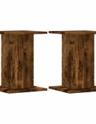 vidaXL Stojany na reproduktor 2ks dymový dub 30x30x40 cm kompoz. drevo