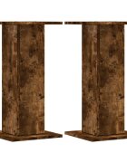 vidaXL Stojany na reproduktor 2ks dymový dub 30x30x60 cm kompoz. drevo