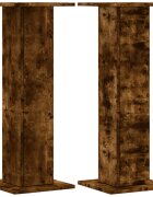 vidaXL Stojany na reproduktor 2ks dymový dub 30x30x80 cm kompoz. drevo