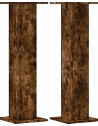 vidaXL Stojany na reproduktor 2ks dymový dub 30x30x95 cm kompoz. drevo