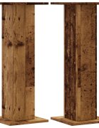vidaXL Stojany na reproduktor 2ks staré drevo 30x30x80cm kompoz. drevo