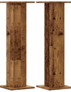 vidaXL Stojany na reproduktor 2ks staré drevo 30x30x95cm kompoz. drevo