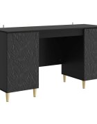 vidaXL Stôl Čierna 1425 x 50 x 75 cm Kompozitné drevo
