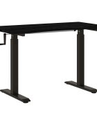 vidaXL Stôl Čierna a tmavohnedá 120 x 60 cm Masívne dubové drevo