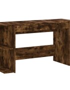 vidaXL Stôl dymový dub 140x50x75 cm kompozitné drevo