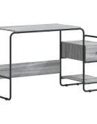 vidaXL Stôl s úložným priestorom Sivý Sonoma 131.5 x 50 x 75.5 cm