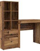 vidaXL Stôl Staré drevo 1255 x 40 x 127 cm 2 ks