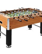 vidaXL Stolný futbal oceľ 60 kg 140x745x875 cm bledohnedý a čierny