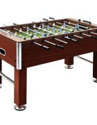 vidaXL Stolný futbal oceľ 60 kg 140x745x875 cm hnedý