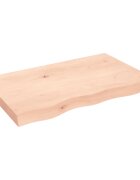 vidaXL Stolová doska 80x50x(2-6) cm neošetrený dubový masív