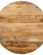 vidaXL Stolová doska Ø 70x38 cm okrúhla masívne mangovníkové drevo