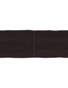 vidaXL Stolová doska tmavohnedá 180x60x(2-4)cm ošetrený masív hrany