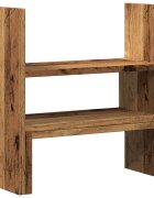 vidaXL Stolový organizér nastav. staré drevo 40x17x41cm kompozit.drevo