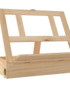 vidaXL Stolový stojan so zásuvkou 335x255x7 cm masívna borovica