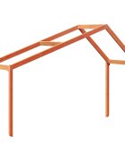 vidaXL Strecha na detskú posteľ voskovohnedá 213x955x1445cm borovica