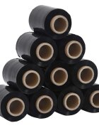 vidaXL Stretch fólie 10 ks Čierna 23 µm 10 cm x 300 m