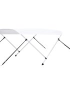 vidaXL Strieška Bimini s 2 oblúkmi biela 180x130x110 cm