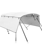 vidaXL Strieška Bimini s 3 oblúkmi a stenami 243x(170-182)x137 cm