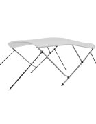 vidaXL Strieška Bimini s 3 oblúkmi biela 183x180x137 cm