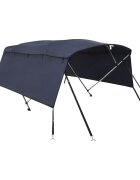 vidaXL Strieška Bimini s 4 oblúkmi a stenami 243x(230-244)x137 cm