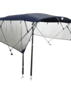 vidaXL Strieška Bimini so 4 oblúkmi a stenami 243x(170-182)x137 cm