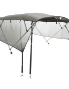 vidaXL Strieška Bimini so 4 oblúkmi a stenami 243x(170-182)x137 cm