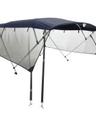 vidaXL Strieška Bimini so 4 oblúkmi a stenami 243x(185-198)x137 cm