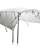 vidaXL Strieška Bimini so 4 oblúkmi a stenami 243x(185-198)x137 cm