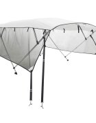 vidaXL Strieška Bimini so 4 oblúkmi a stenami 243x(230-244)x137 cm