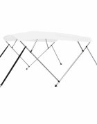 vidaXL Strieška Bimini so 4 oblúkmi biela 243x196x137 cm