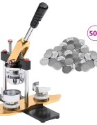 vidaXL Stroj na výrobu odznakov s 500 ks dielov 58 mm otočná raznica