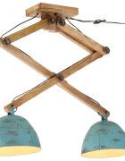 vidaXL Stropná lampa 25 W šmuhovaná modrá 29x18x85 cm E27