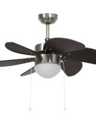 vidaXL Stropný ventilátor s osvetlením 76 cm tmavohnedý