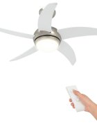 vidaXL Stropný ventilátor s osvetlením a diaľkovým ovládaním Ø 110 cm