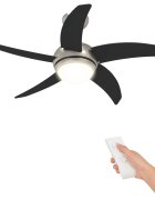 vidaXL Stropný ventilátor s osvetlením a diaľkovým ovládaním Ø 110 cm