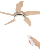 vidaXL Stropný ventilátor s osvetlením a diaľkovým ovládaním Ø 110 cm
