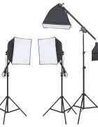 vidaXL Študiová súprava osvetlenia so statívom a softboxom